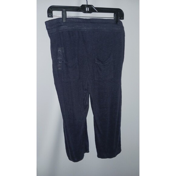 Pete & Greta Johnny Was Women’s Linen Pants Small Drawstring Elastic Waist Navy - Picture 7 of 13